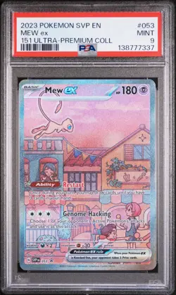 2023 POKEMON SVP EN-SV BLACK STAR PROMO 151 ULTRA-PREM COLL #053 MEW EX PSA 9 - Image 1