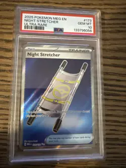 2025 POKEMON MEG EN-MEGA EVOLUTION ULTRA RARE #173 NIGHT STRETCHER PSA 10 - Image 1