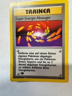1999 Pokemon German 1st Ed 79/102 Super Energie-Absauger (Super Energy Removal) - Image 1
