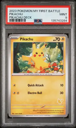 2023 POKEMON MY FIRST BATTLE-PIKACHU DECK PIKACHU PSA 9 - Image 1
