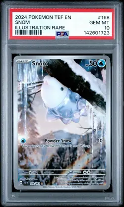 2024 POKEMON TEF EN-TEMPORAL FORCES ILLUSTRATION RARE #168 SNOM PSA 10 - Image 1