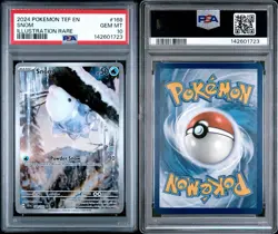 2024 POKEMON TEF EN-TEMPORAL FORCES ILLUSTRATION RARE #168 SNOM PSA 10 - Image 3