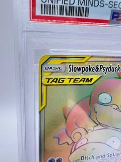 2019 Pokemon S&M Unified Minds Slowpoke & Psyduck GX #239 | SECRET | PSA 10 - Image 2