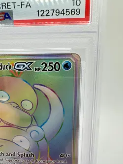 2019 Pokemon S&M Unified Minds Slowpoke & Psyduck GX #239 | SECRET | PSA 10 - Image 3