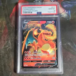 Pokemon PSA 10 GEM MT Charizard V 017/172 Brilliant Stars Holofoil 2022 S#9497 - Image 1