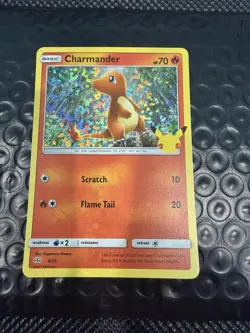 Charmander 9/25 Promo Holo McDonald's 25th Anniversary Pokemon - Image 1