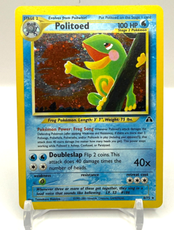 Politoed 8/75 Pokemon Neo Discovery Holo LP - Image 1