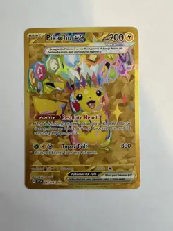 Pokemon Pikachu ex Sv08: Surging Sparks 247/191 Hyper Rare Full Art Holo EX - Image 1