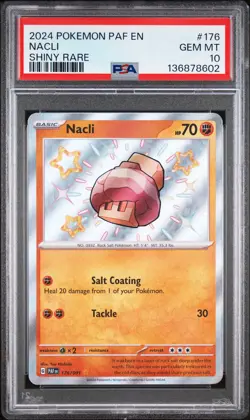 Pokemon Paldean Fates Nacli 176 PSA 10 - Image 1