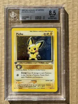 2000 Pokemon Neo Genesis 1st Edition Pichu #12 Holo BGS 8.5 - Image 1