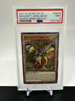 2021 Yu-Gi-Oh! 1st Edition Dragunity Arma Gram Ghosts from the Past EN036 PSA 9 - Image 1