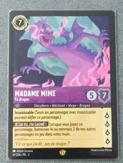 Carte LORCANA FR - Chapitre 2 47/204 Madame Mime - Legendaire non Foil Neuf - Image 1