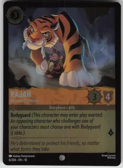 Disney Lorcana TCG Rajah - Devoted Protector Cold Foil Whispers in the Well 6 - Image 1