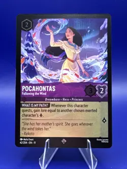 Disney Lorcana Pocahontas Following the Wind 42/204 Winterspell Foil - Image 1