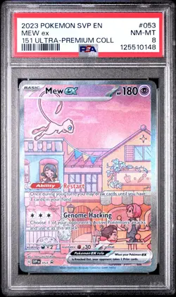 SV: Scarlet & Violet Promo Cards #053 Mew ex PSA 8 - Image 1