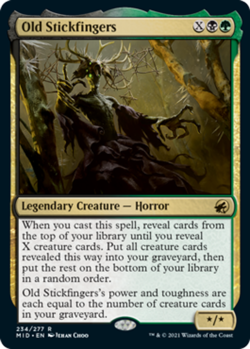 MTG - Old Stickfingers - Innistrad: Midnight Hunt - NM, English Magic FLAT RATE - Image 1
