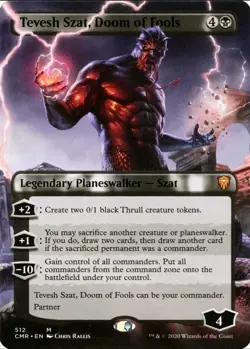 X 1 Tevesh Szat, Doom of Fools Borderless NM-M Commander Legends 512 MTG - Image 1