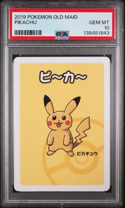2019 POKEMON OLD MAID PIKACHU PSA 10 - Image 1