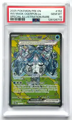 Wellspring Mask Ogerpon ex 152/131 - Pokemon TCG - Prismatic Evolution PSA 10 - Image 1