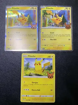 Pikachu 049/203, 062/193 & 018/091 Pokemon Trick or Trade 2022-2024 -Mint - Image 2