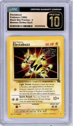 Pokemon Electabuzz #2 Black Star Promo Movie CGC Pristine 10 - Image 1