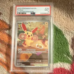 Pokemon Plusle SV04: Paradox Rift Illustration Rare Holo #193/182 PSA 9 2023 - Image 3