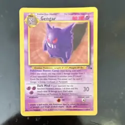Pokemon Gengar 20/62 Fossil Regular Rare English HP80 1999 Nintendo Stage 2 Card - Image 1