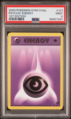 2000 POKEMON GYM CHALLENGE 131 PSYCHIC ENERGY PSA 9 MINT 1ST EDITION - Image 1