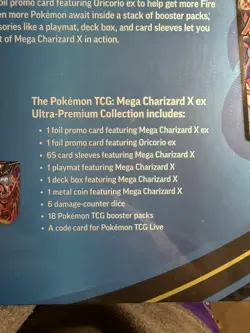 POKEMON CENTER TCG Phantasmal Flames Mega Charizard X EX UPC - Image 3