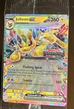 Pokemon JOLTEON ex Prismatic Evolutions Stamped Promo 030/131 Sealed - Image 1
