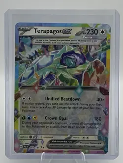 Pokemon TCG Terapagos EX 92/131 Prismatic Evolutions Double Rare NM Condition - Image 1