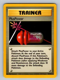 PlusPower 084/102 Uncommon Base Set LP - NM Pokemon TCG - Image 1