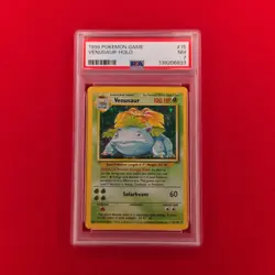 1999 Pokemon TCG Venusaur Holo Rare Card 15/102 Base Set PSA 7 - Image 1