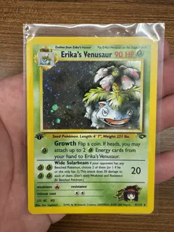 Pokemon TCG Erika's Venusaur Holo Rare Gym Challenge 1st Edition - Image 1