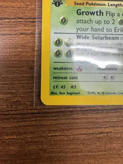 Pokemon TCG Erika's Venusaur Holo Rare Gym Challenge 1st Edition - Image 3
