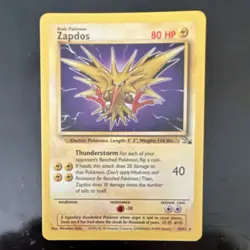 Pokemon Zapdos 30/62 Fossil Regular Rare English HP80 1999 Wizards Basic Card - Image 1