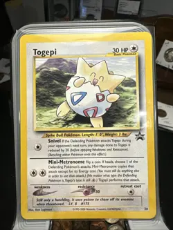 Pokemon Vintage WoTC Black Star Promo Togepi #30 Wizards Of The Coast 2001 - Image 1