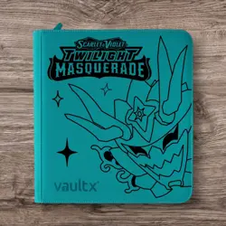 Vault X - 12 Pocket eXo-Tec Zip Binder Folder - Teal Pokemon Twilight Masquerade - Image 1