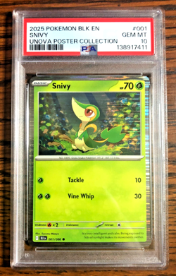 Snivy Tinsel Holo Promo #001 - PSA GEM MT 10 - Unova Poster Collection - Pokemon - Image 1