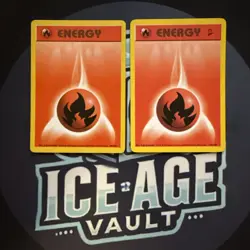 Set of Two: Pokemon TCG Fire Energy Base Set 2 126/130 Regular Unlimited - Image 1