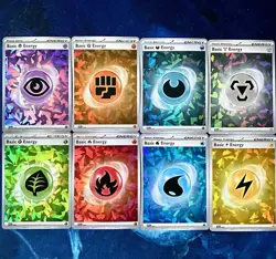 Terapagos Ex Cracked Ice Holo Energy Complete Set Pokemon Trading Card Game - Image 1