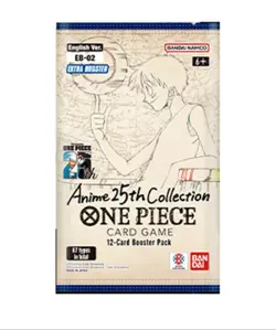 One Piece TCG EB-02 English Anime 25th Collection Booster Packs Sealed - Image 1