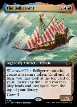 MTG Lost Caverns of Ixalan *FOIL* EXTENDED ART R The Belligerent #0384 - Image 1