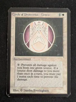 Circle of Protection Green - Alpha - LP - MTG - Magic The Gathering - White - En - Image 1