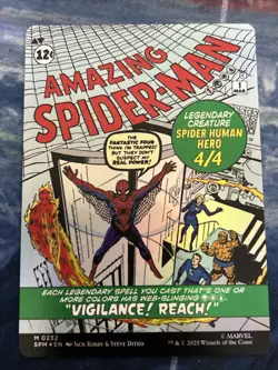 Peter Parker (0232) (Borderless) Marvel's Spider-Man Foil NM-M UNPLAYED - Image 2