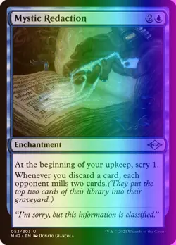 MTG Magic the Gathering Mystic Redaction (53/767) Modern Horizons 2 LP FOIL - Image 1