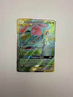 Pokemon TCG Celebi and Venusaur GX Tag Team Card - Image 1