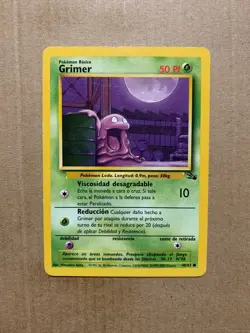 SPANISH Grimer 48/62 Fossil Set - Common Pokemon Card - HP - Image 1