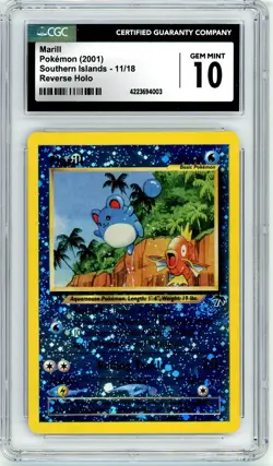 Pokemon Marill #11 Southern Islands Holo CGC 10 Gem Mint - Image 1