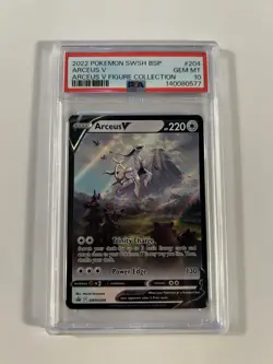 Pokemon TCG Arceus v SWSH Black Star Promo Holo Card SWSH204 PSA 10 GEM MT - Image 1